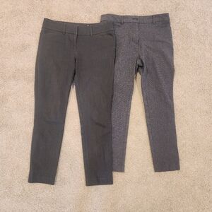 LOT of 2 Loft Gray Skinny Ankle Pants 4